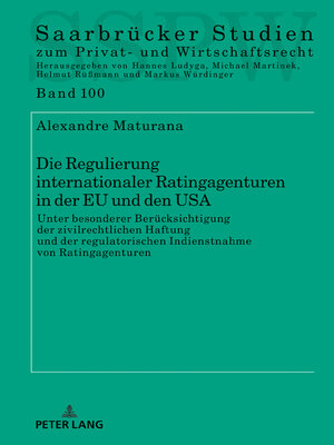 cover image of Die Regulierung internationaler Ratingagenturen in der EU und den USA